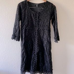 Formal black lace dress